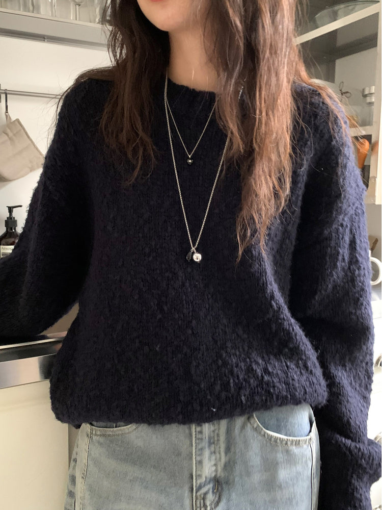 弧形側壓線廓形牛仔褲