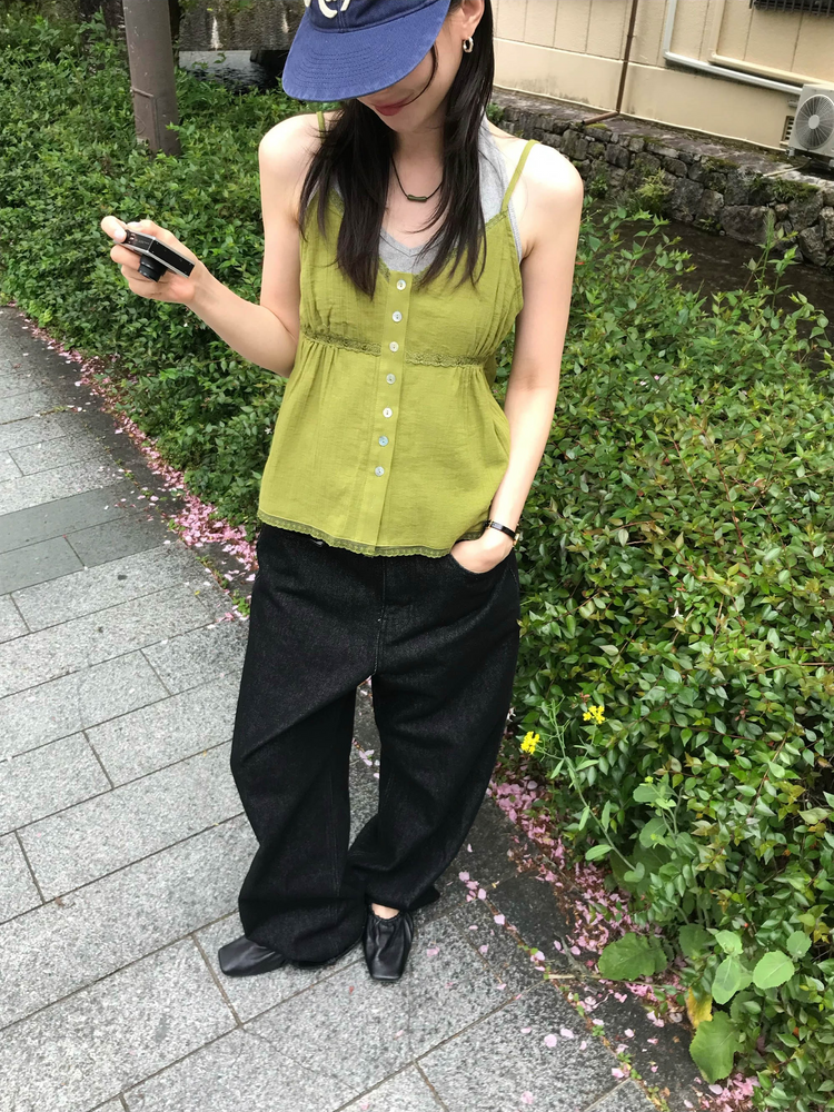 口袋明線細節牛仔褲