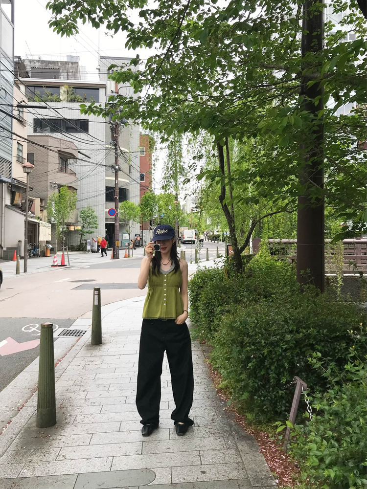 口袋明線細節牛仔褲