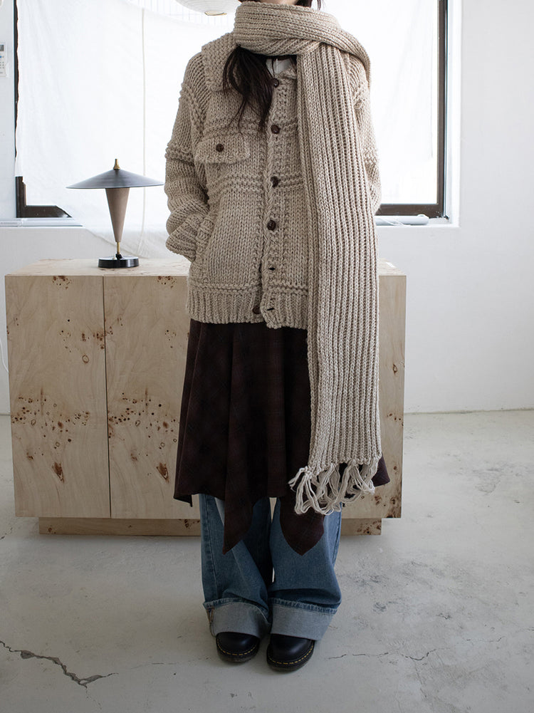 復古美色率性牛仔闊褲