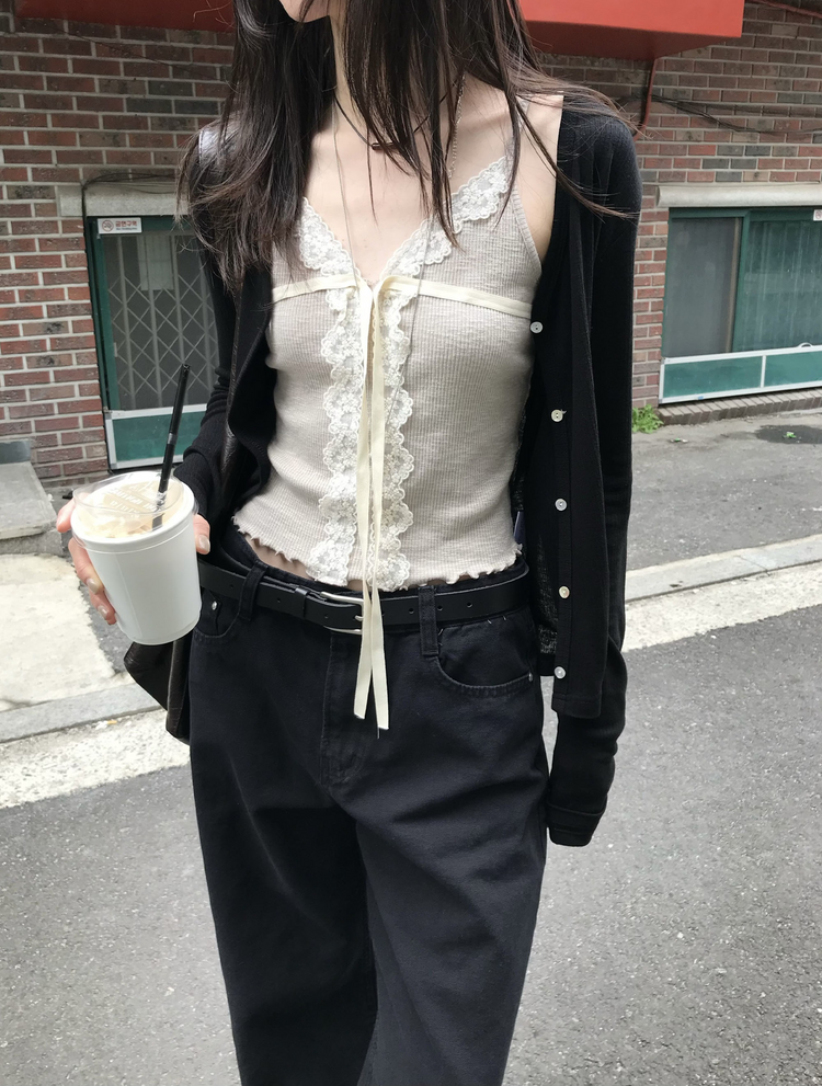 微透顯瘦排鈕針織外套