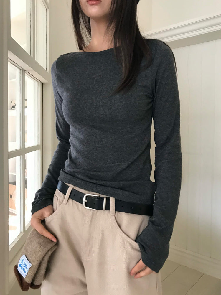 基礎美色內刷毛繭型褲