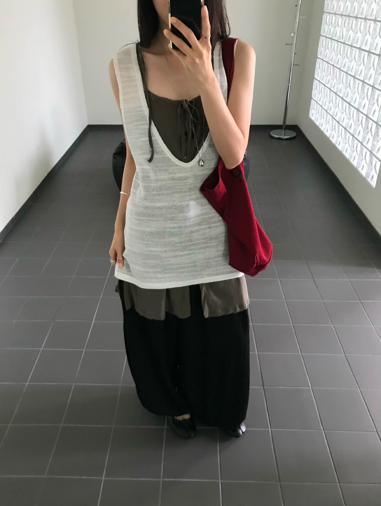氣球輕薄垂感休閒褲