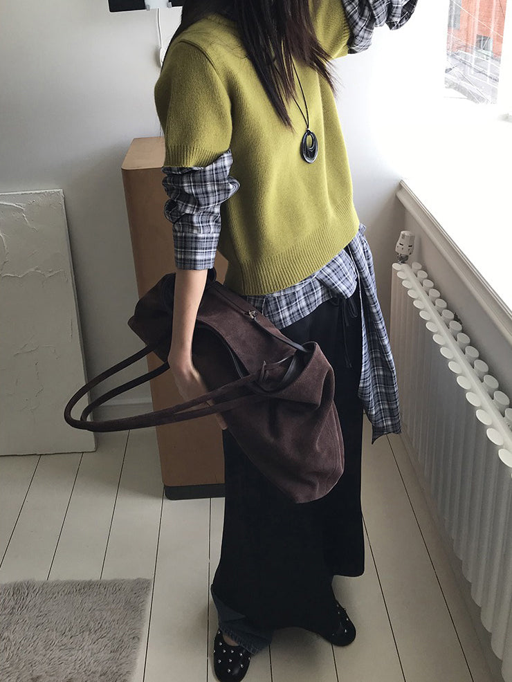 美色霧光澤感及踝裙