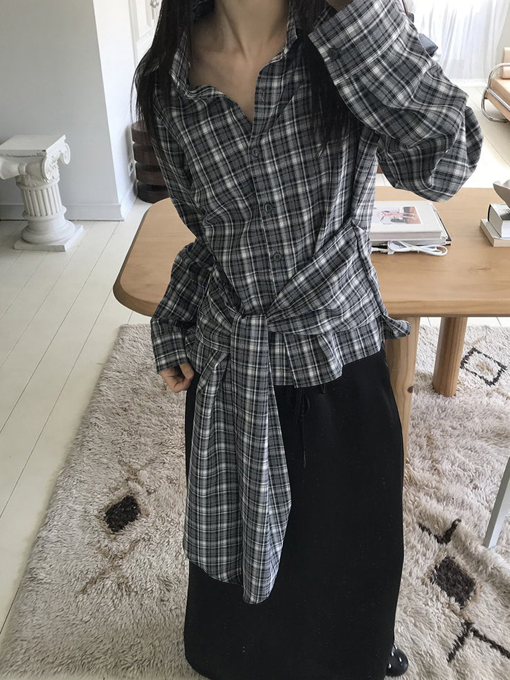 美色霧光澤感及踝裙