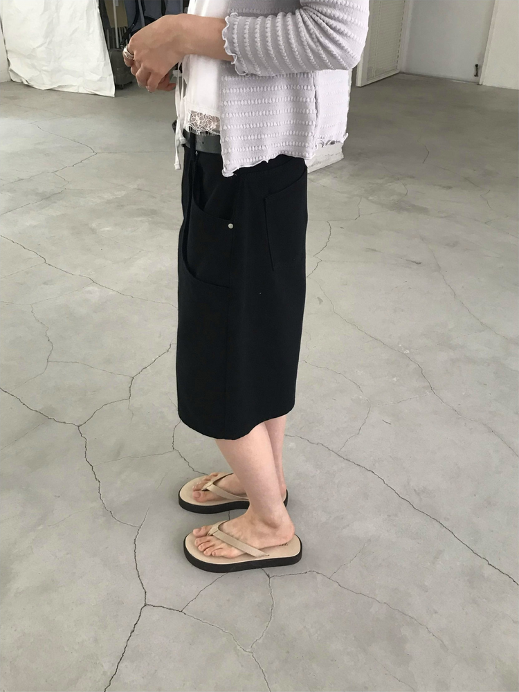 雙層口袋設計感細節六分褲