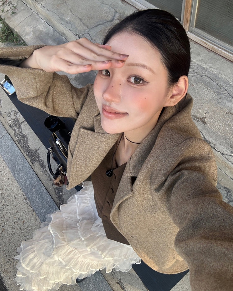 極美透紗蛋糕層次感及踝裙