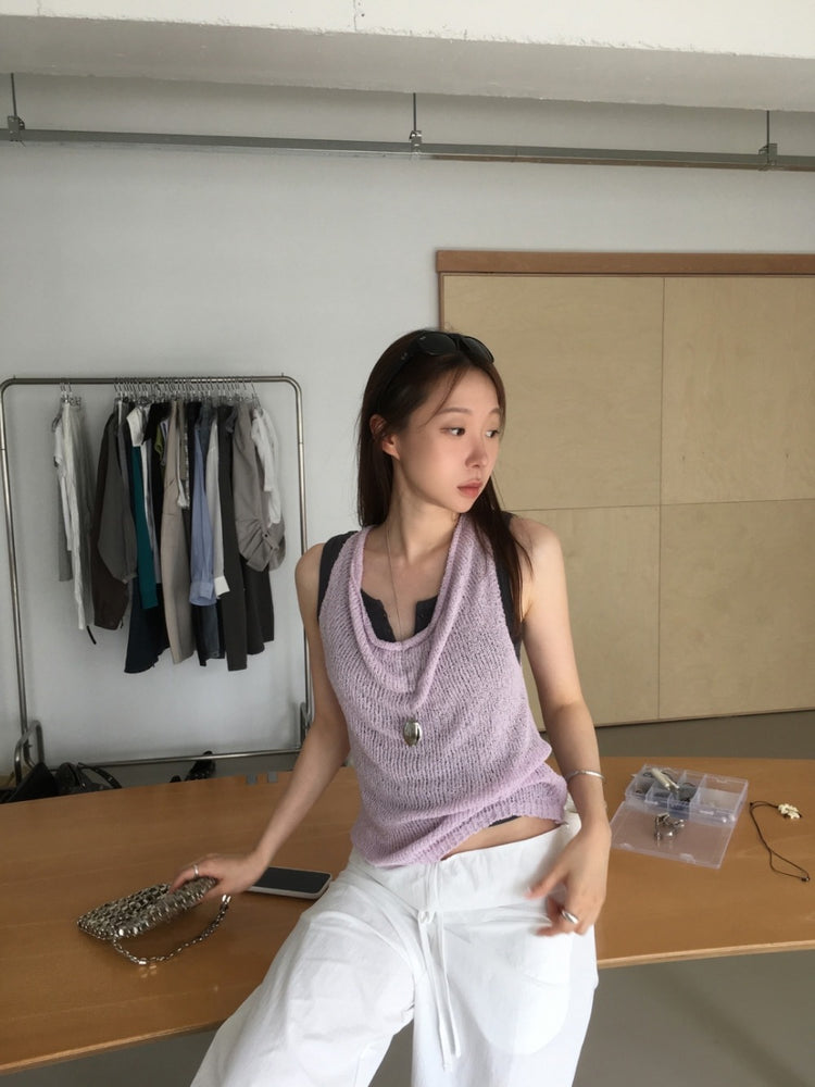 美色亨利領細節背心