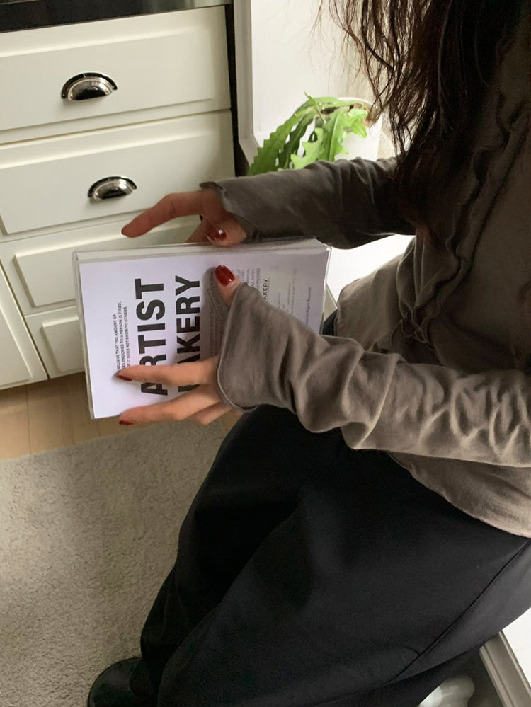 側壓線弧形細節廓形西褲