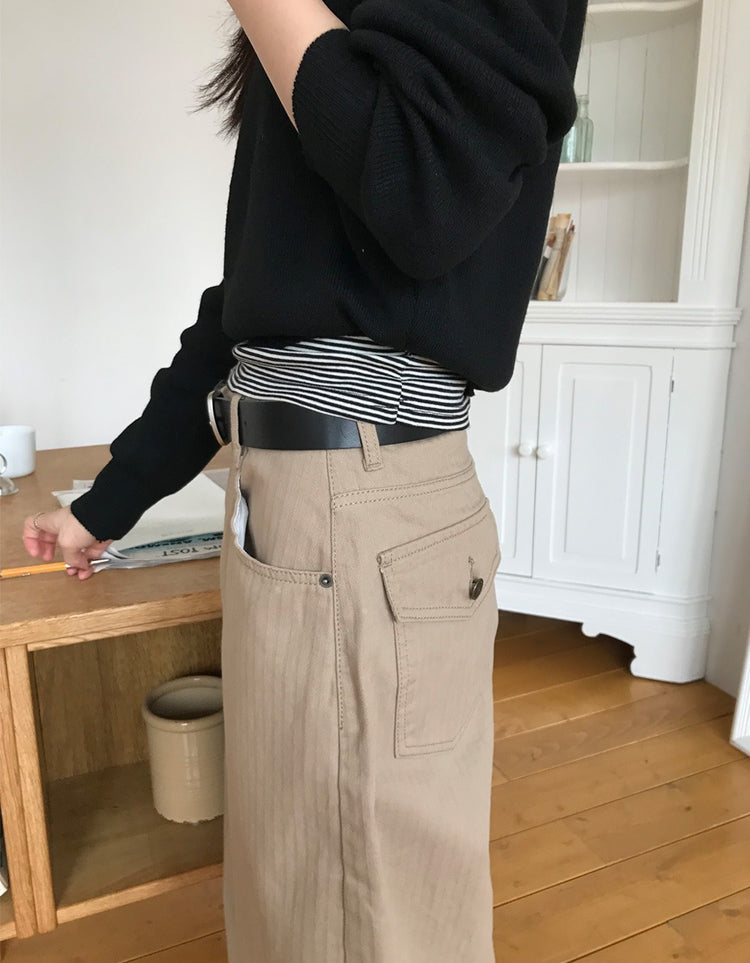 經典人字紋理繭型褲