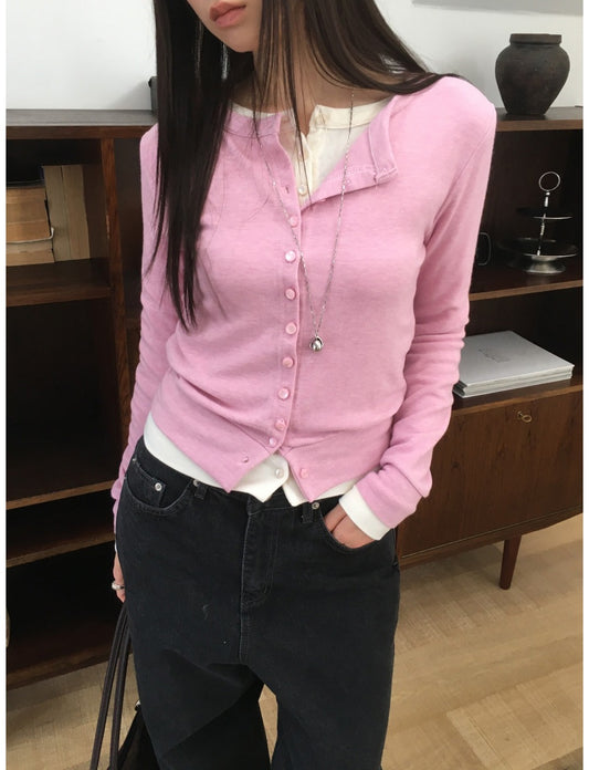 美色排鈕修身上衣