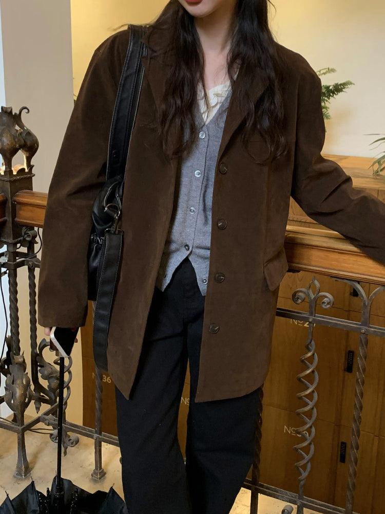 皮質/麂皮質感綁帶西外