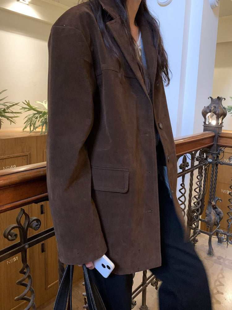 皮質/麂皮質感綁帶西外