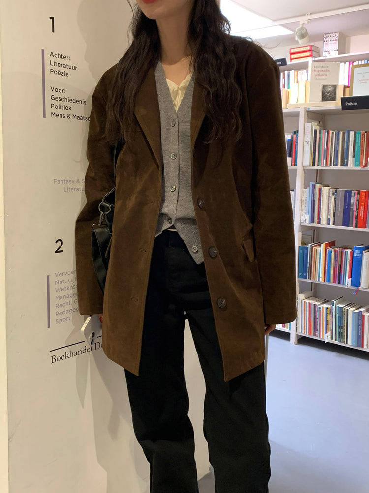 皮質/麂皮質感綁帶西外