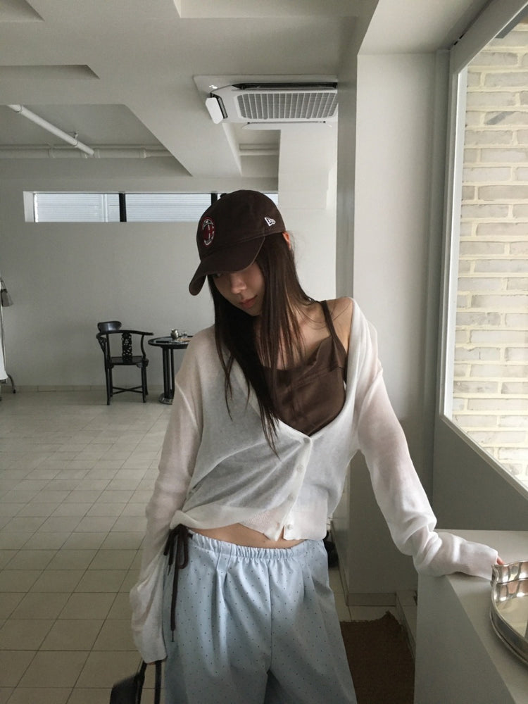 垂領雙層層次感背心