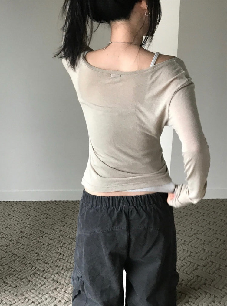 V領隨性修身上衣