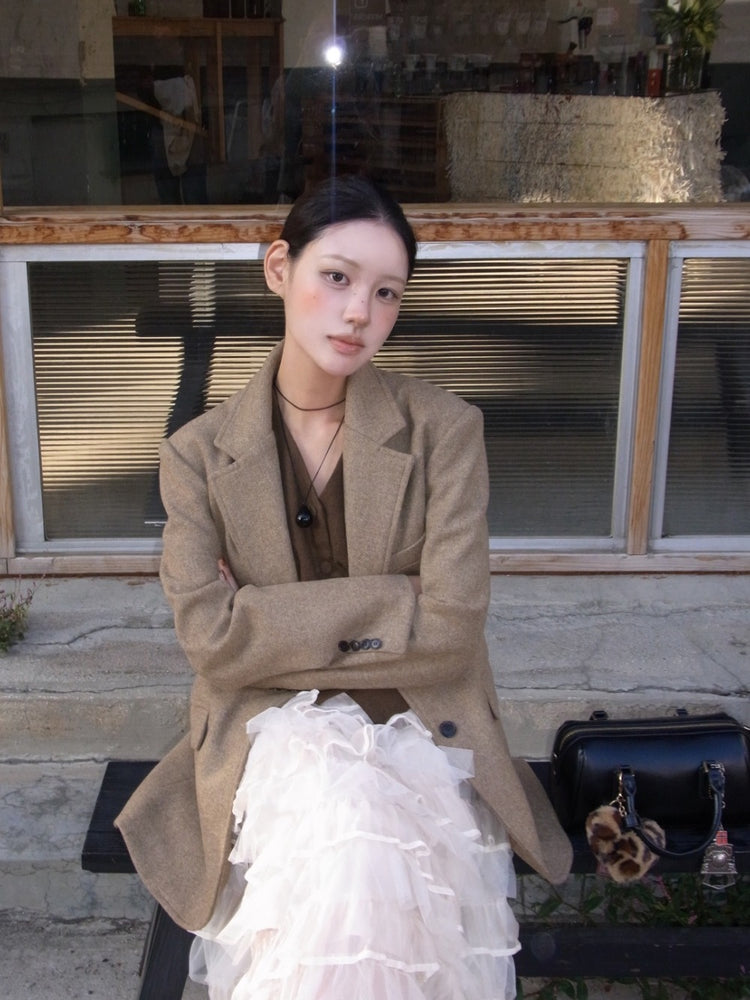 極美透紗蛋糕層次感及踝裙