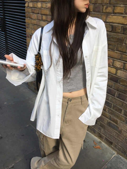 經典棉質寬鬆襯衫