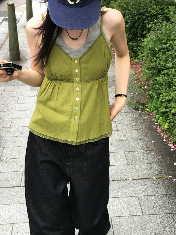口袋明線細節牛仔褲