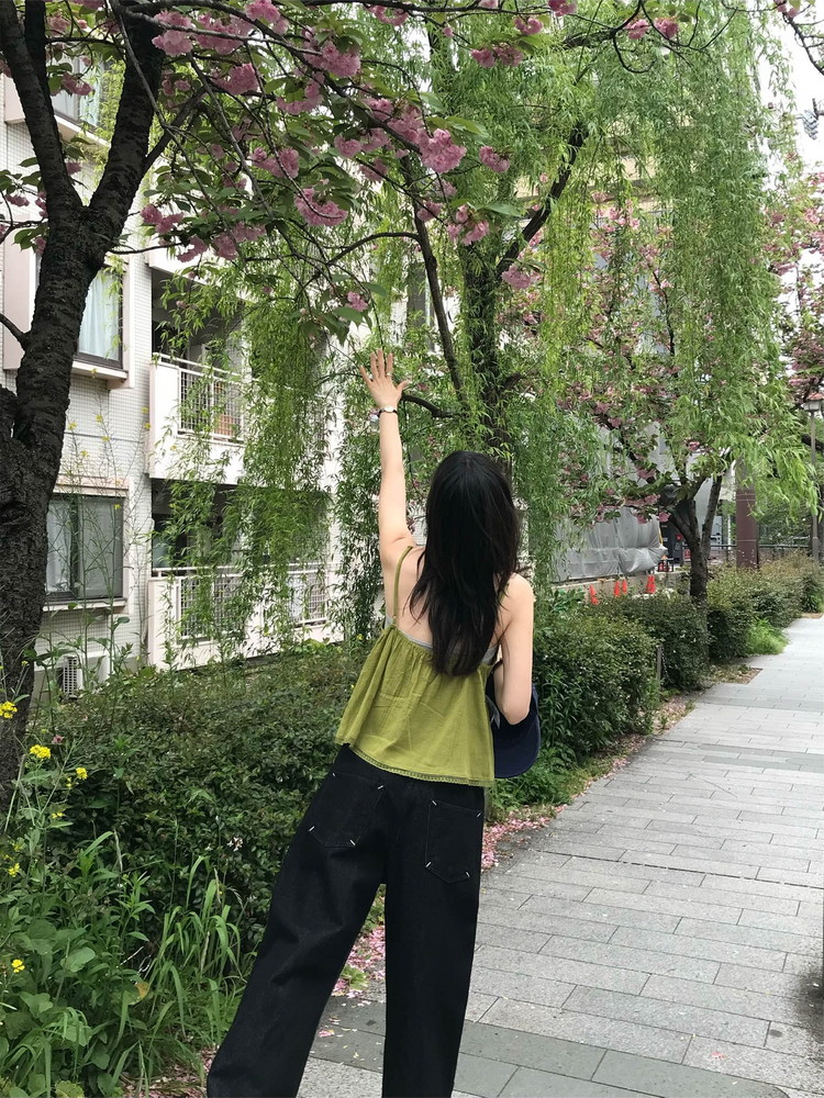 口袋明線細節牛仔褲