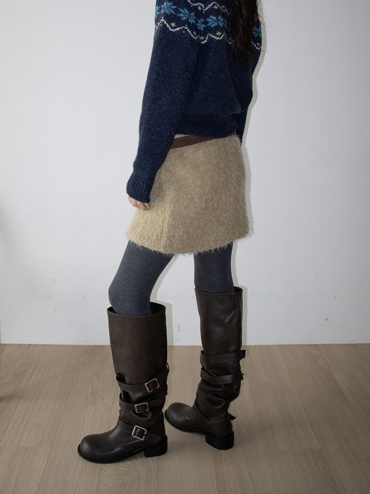 側扣細節率性長靴