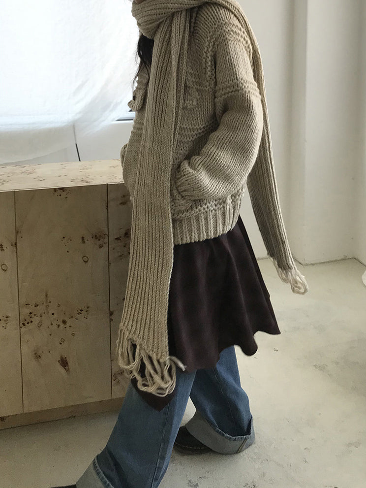 格紋不規則下擺半裙