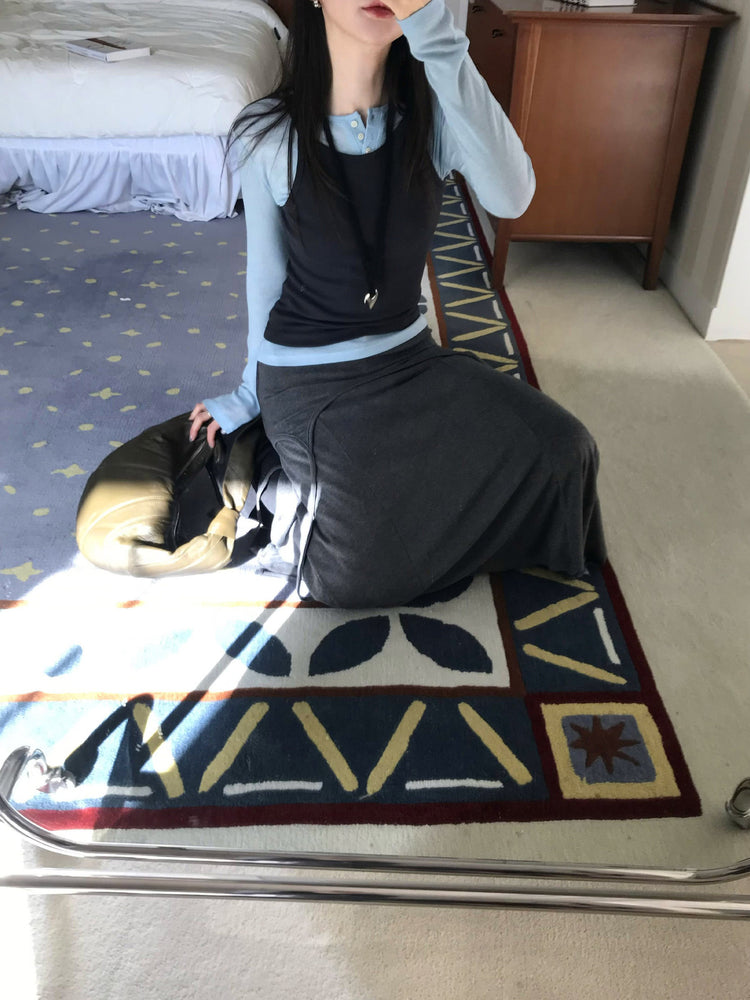 微透美色亨利領修身上衣