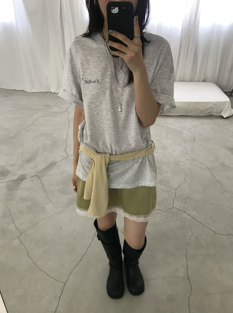 蛋糕圖案印花寬鬆t