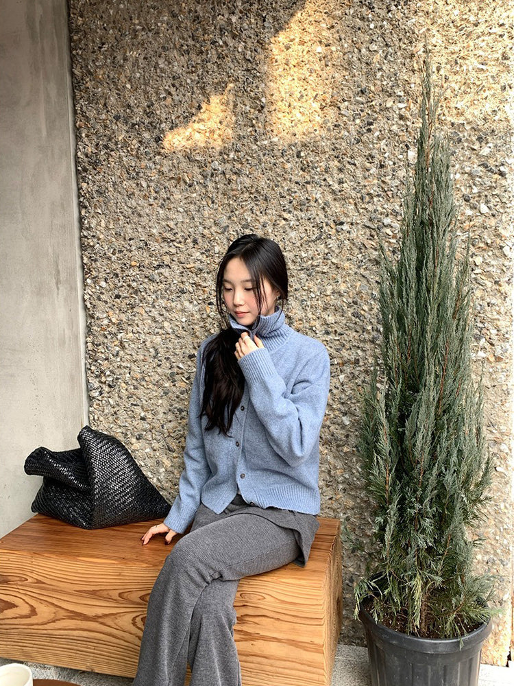 側綁帶細長腿假兩件裙褲