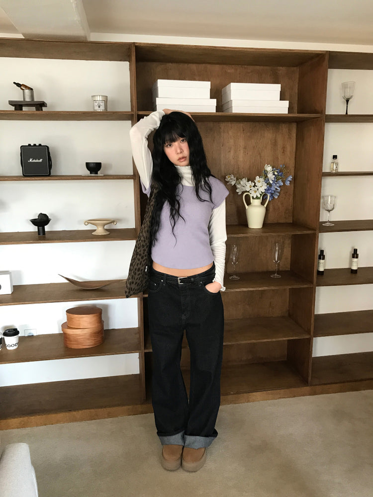 拉克蘭袖弧下擺修身上衣