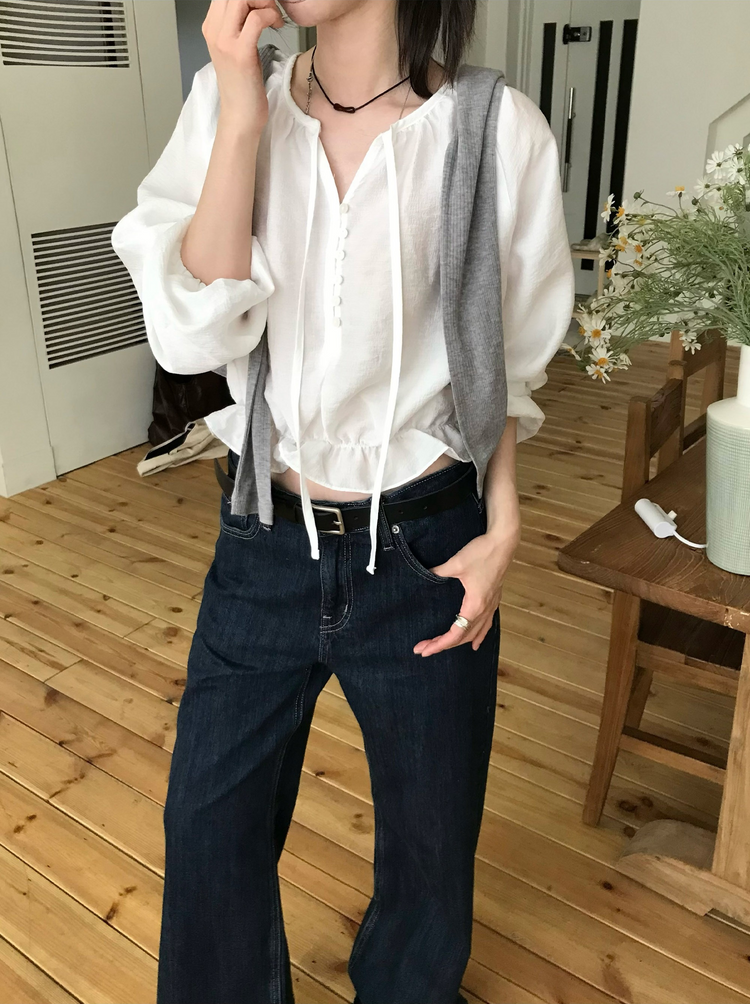 微透顯瘦排鈕針織外套