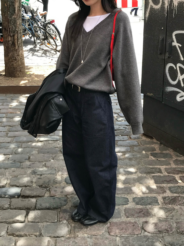船領弧下擺修腰上衣