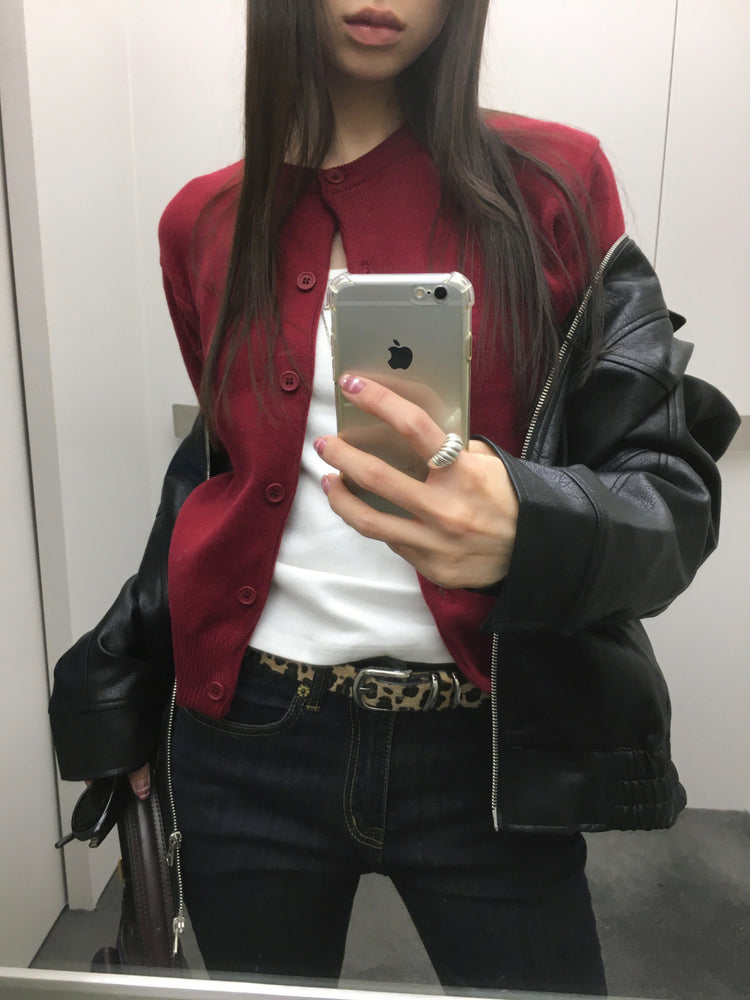 美色細帶鐵牌修身背心