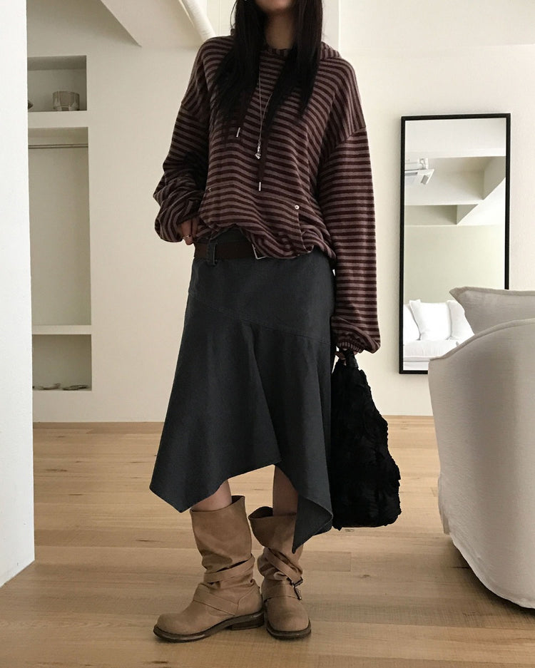 洗水不規則設計感半裙