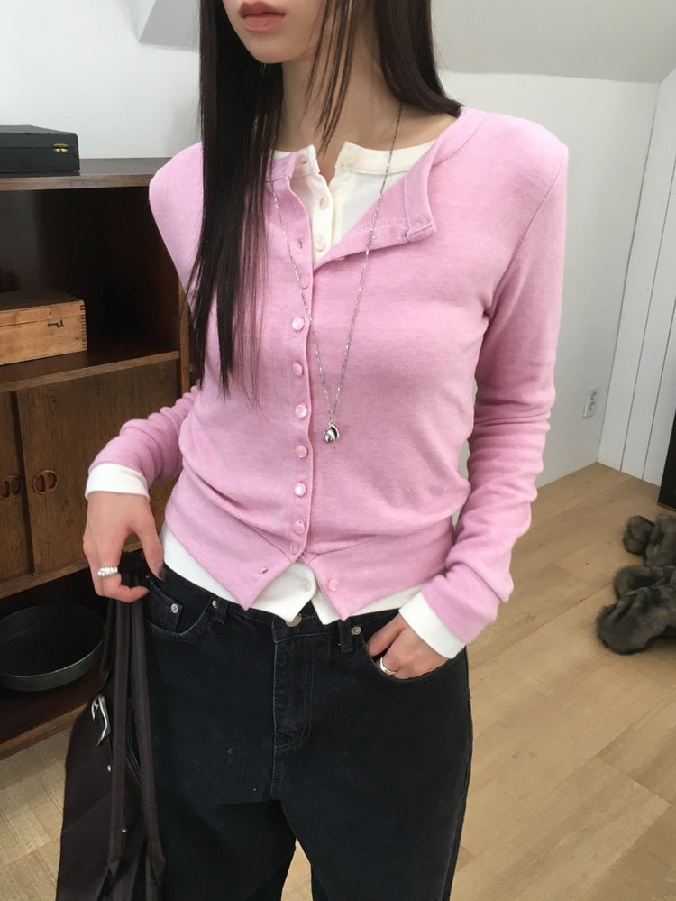 美色排鈕修身上衣