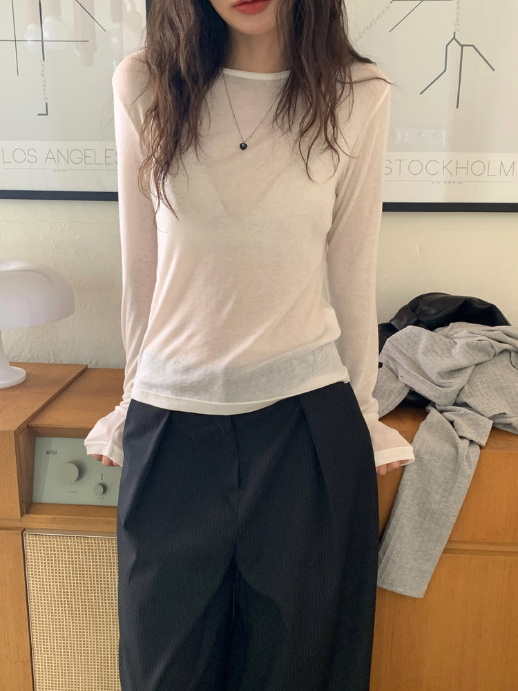 美色透膚基礎上衣