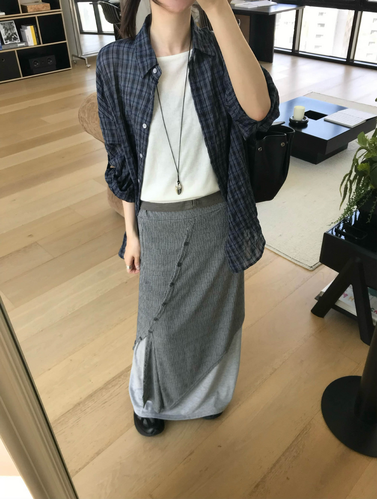 削肩細帶針織背心