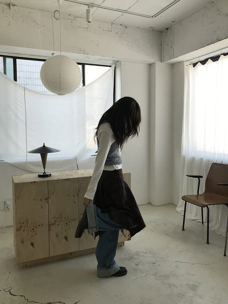 復古美色率性牛仔闊褲