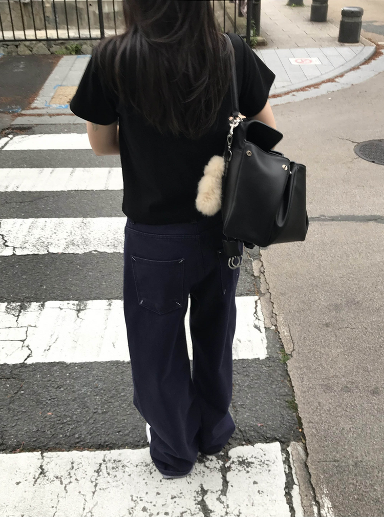 口袋明線細節牛仔褲