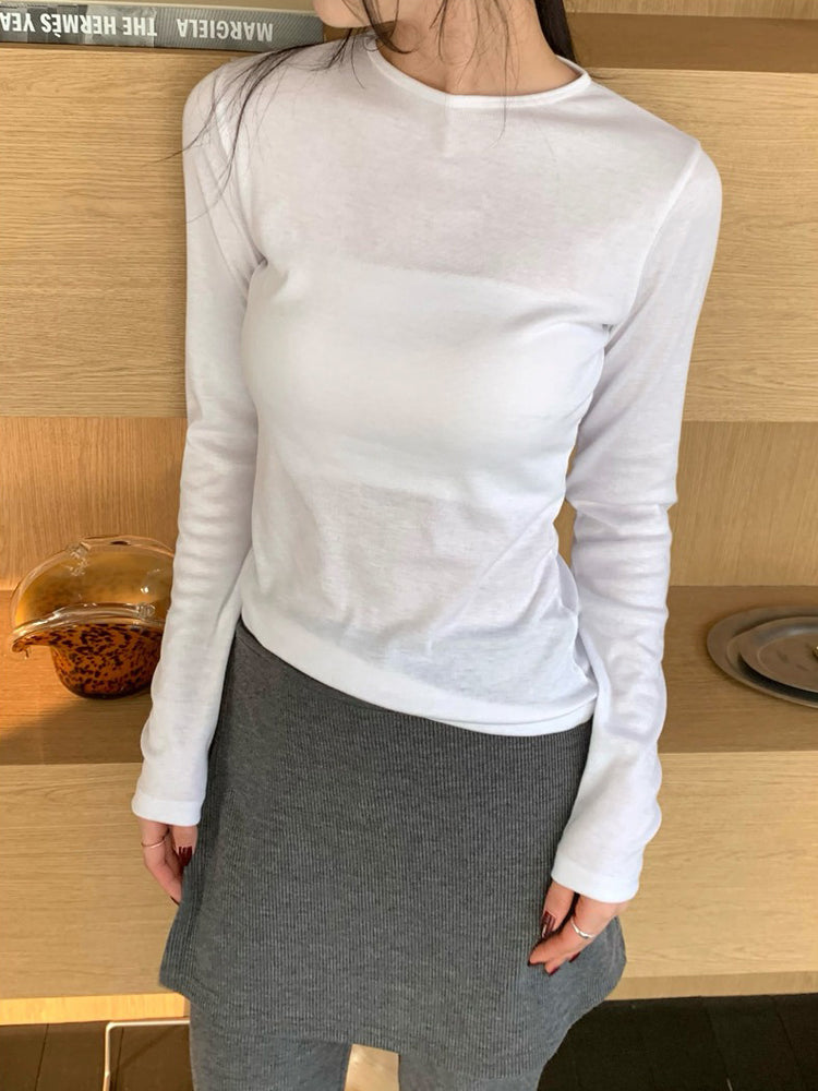 美色基礎圓領上衣