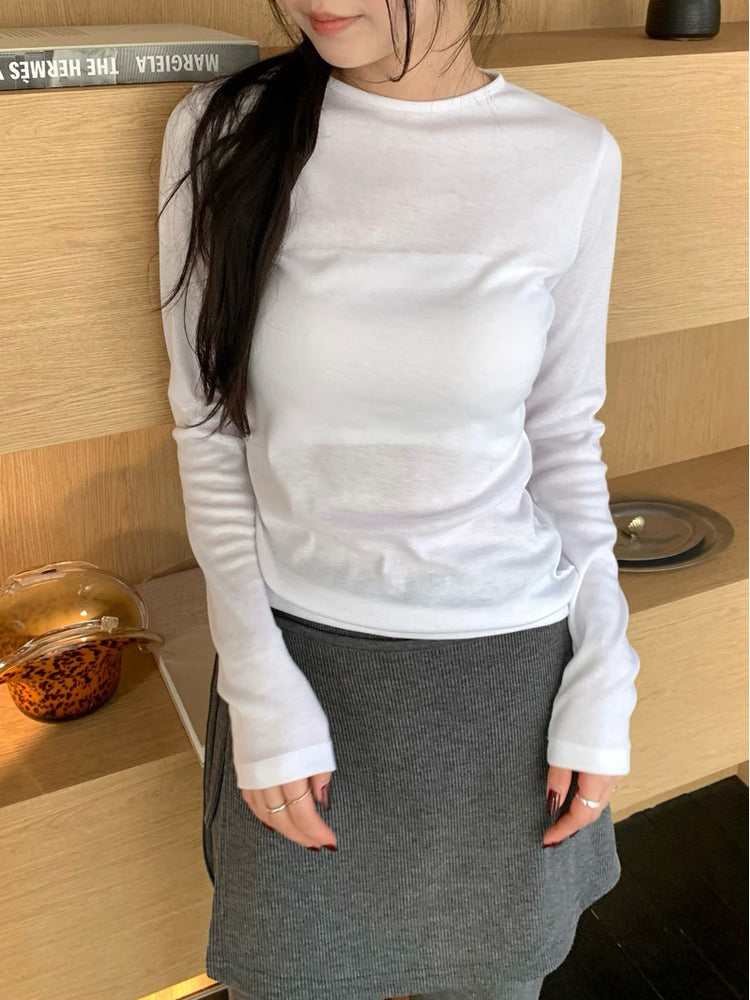 美色基礎圓領上衣