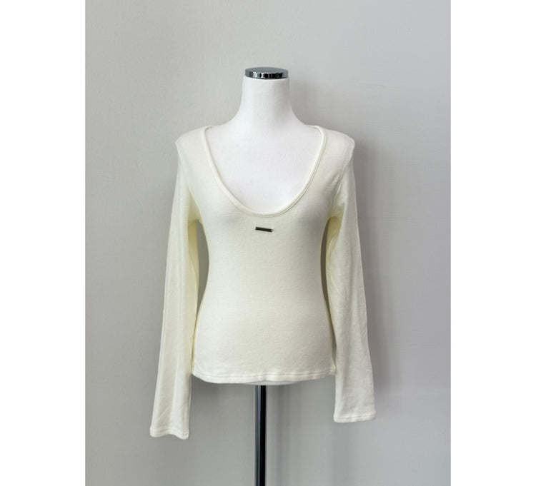 微透羊毛鐵扣細節上衣