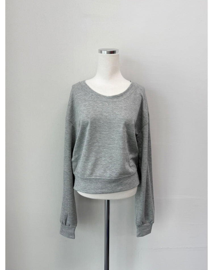 美肩U領修腰上衣