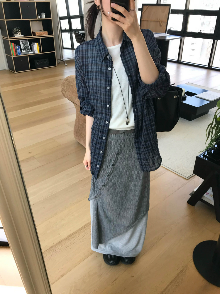 削肩細帶針織背心