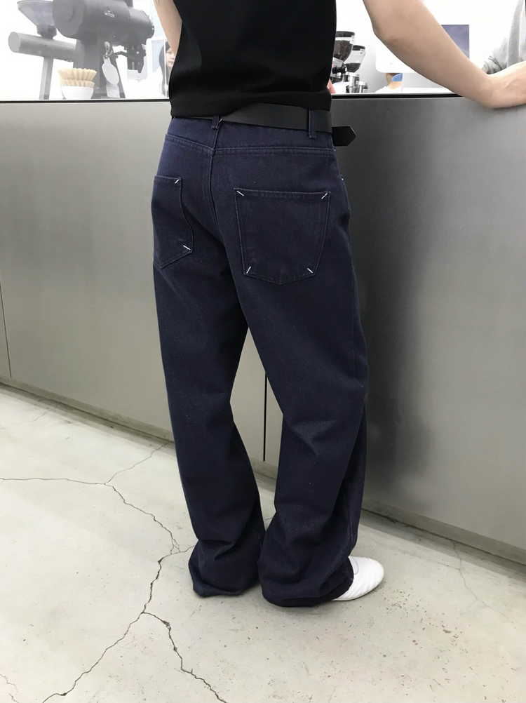 口袋明線細節牛仔褲