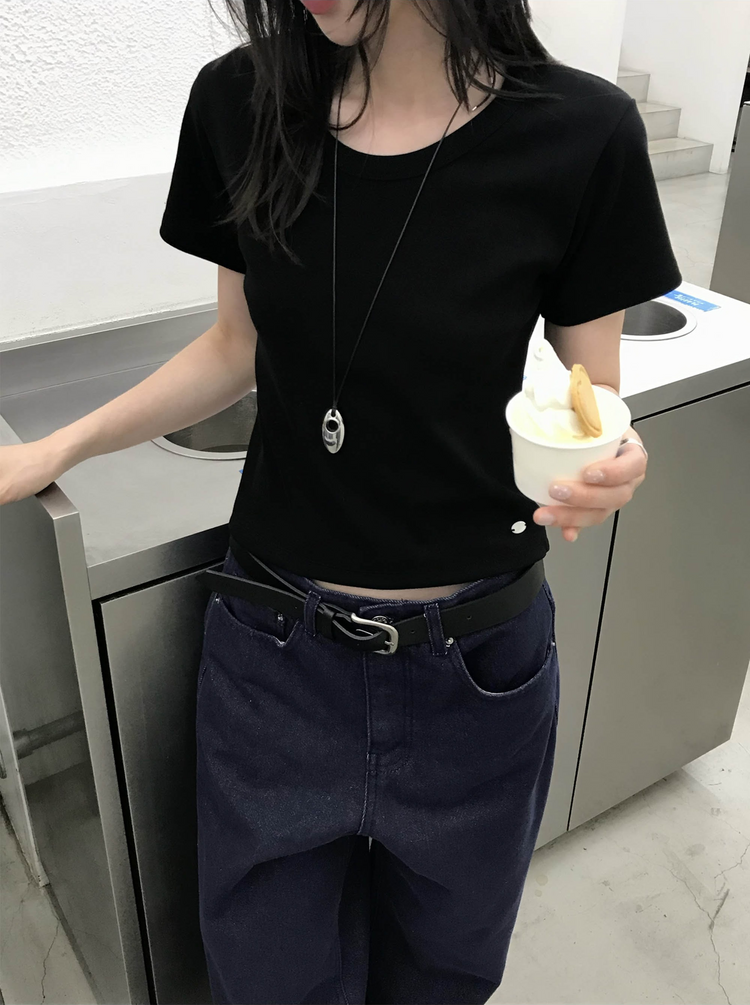 口袋明線細節牛仔褲