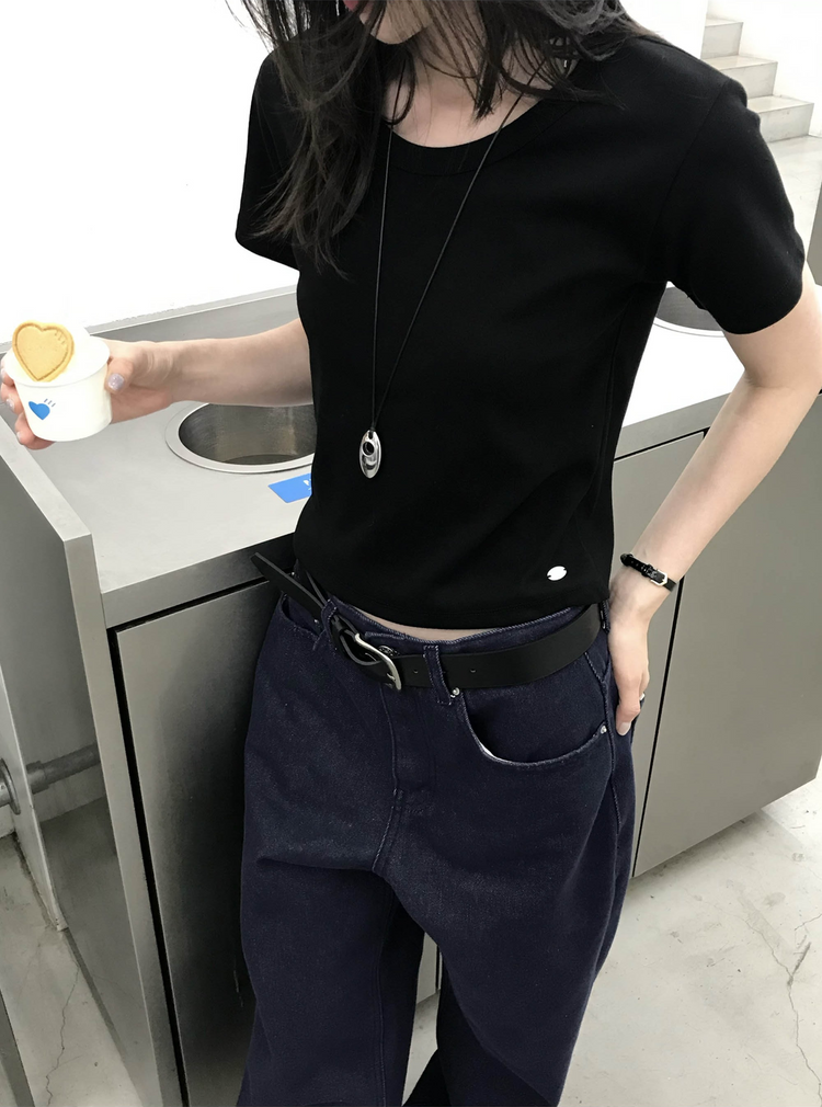 口袋明線細節牛仔褲