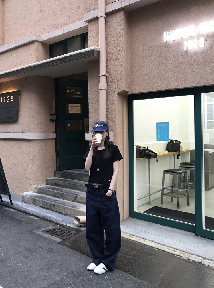 口袋明線細節牛仔褲