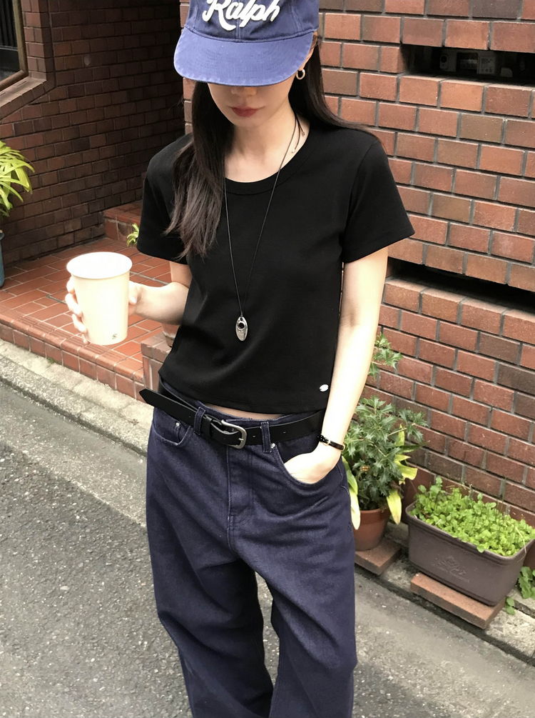口袋明線細節牛仔褲