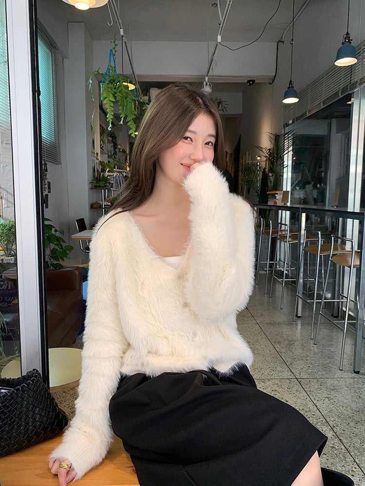 美色親膚毛絨質感外套